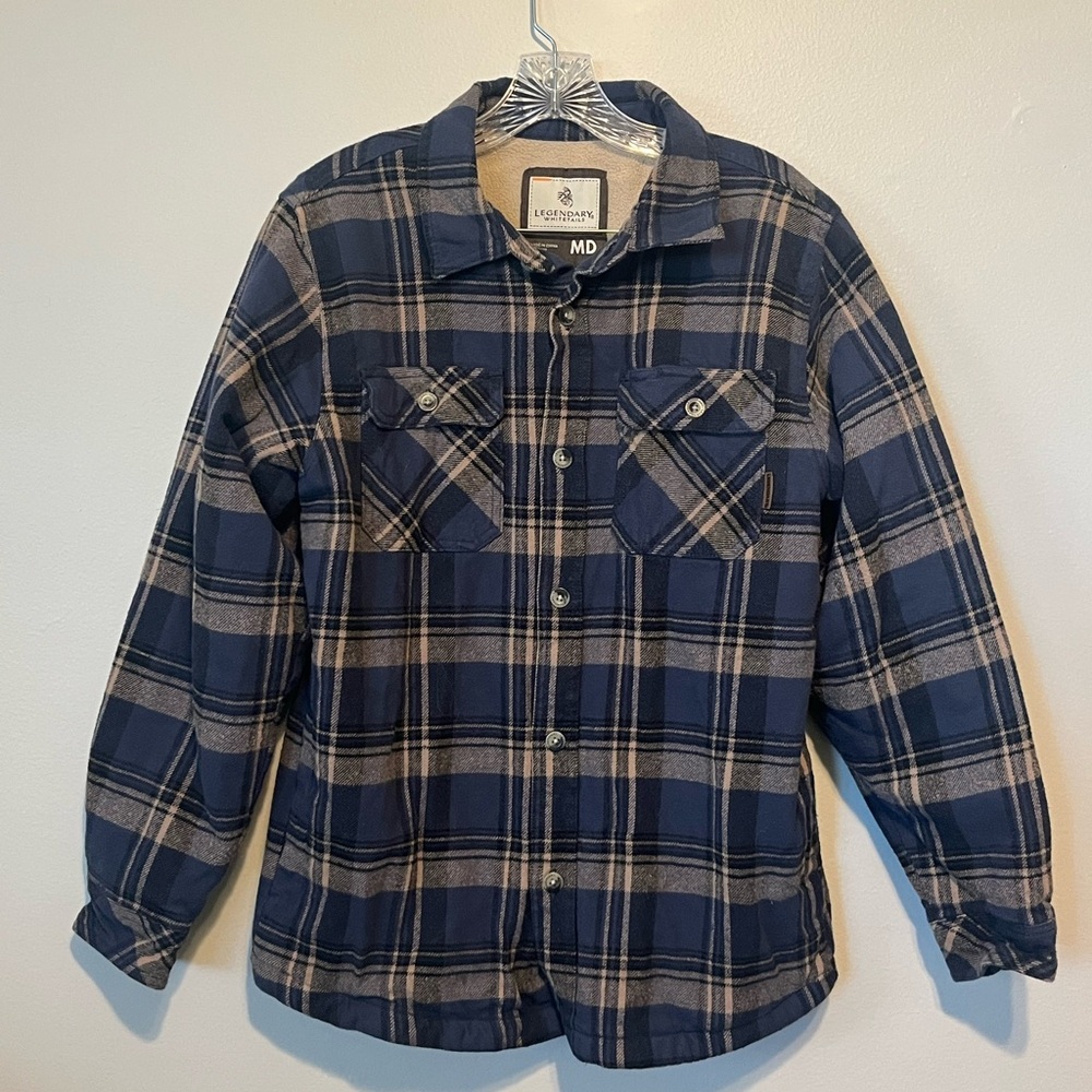 Legendary whitetales Blue Plaid Button-Up Shirt